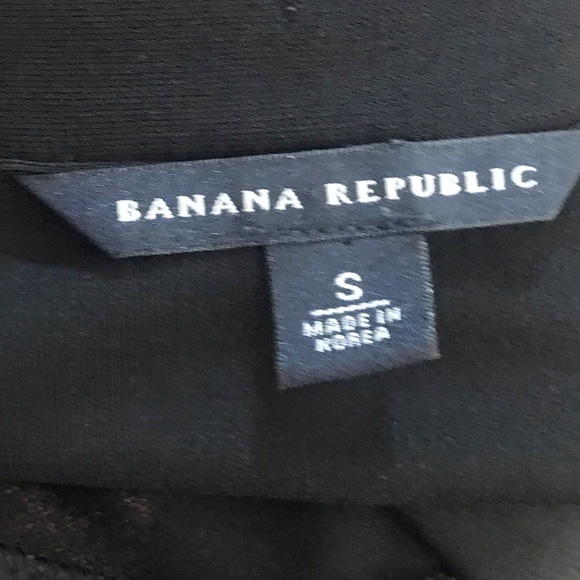 BANANA REPUBLIC BLACK STRETCH 3/4 SLEEVE DRESS - Picture 6 of 7